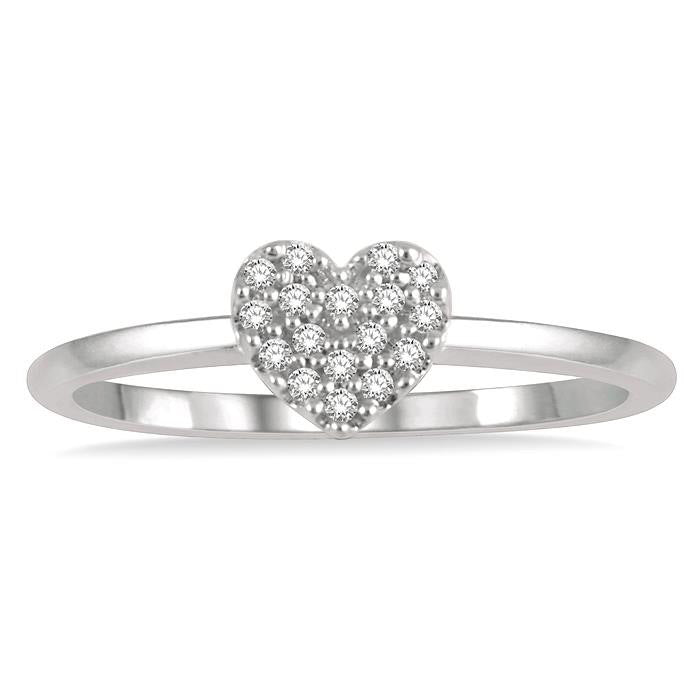 Heritage Diamond Ring in White Gold