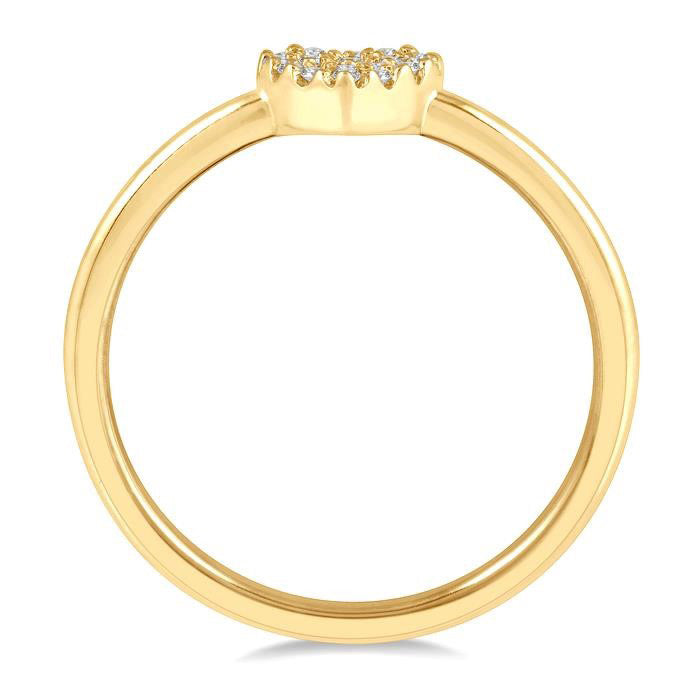 Stackable Heart Shape Petite Diamond Fashion Ring