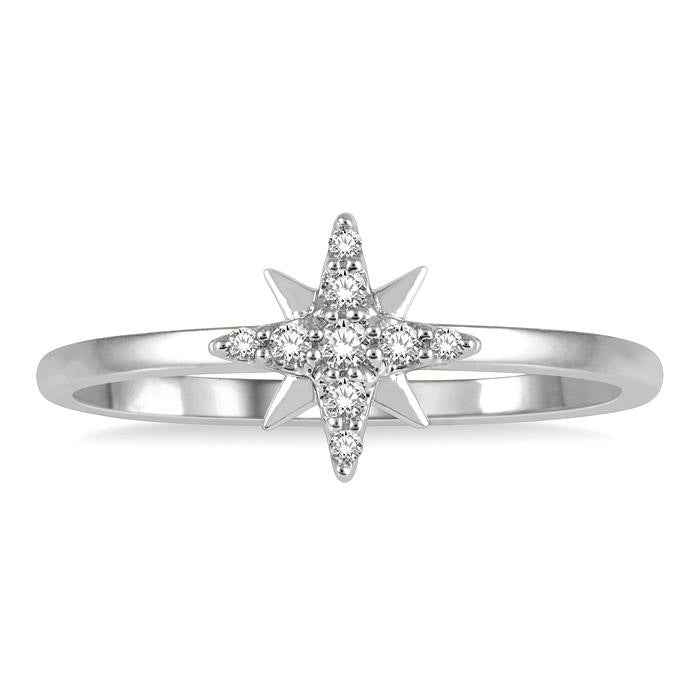 Astra Diamond Ring in White Gold