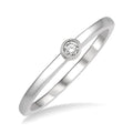 Stackable Bezel Set Petite Diamond Fashion Promise Ring