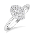 Marquise Shape Petite Halo Diamond Fashion Ring