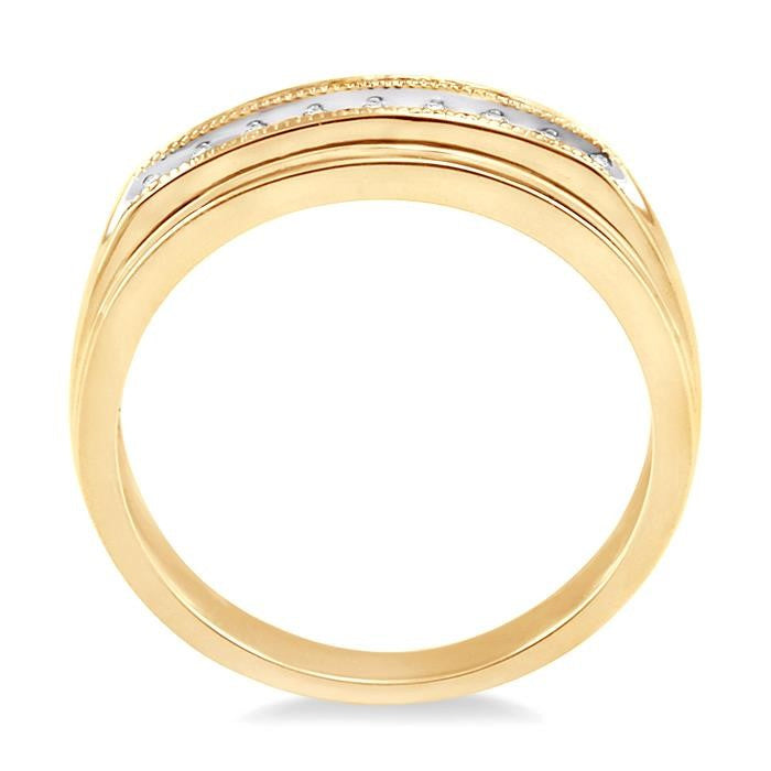 1/8 Ctw Round Cut Diamond Women's Ring in 14K Yellow Gold
