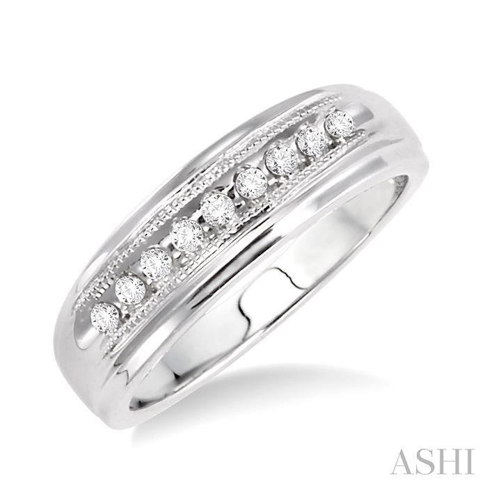 1/8 Ctw Round Cut Diamond Women's Ring in 14K White Gold
