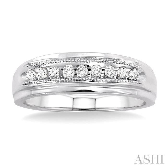 1/8 Ctw Round Cut Diamond Women's Ring in 14K White Gold