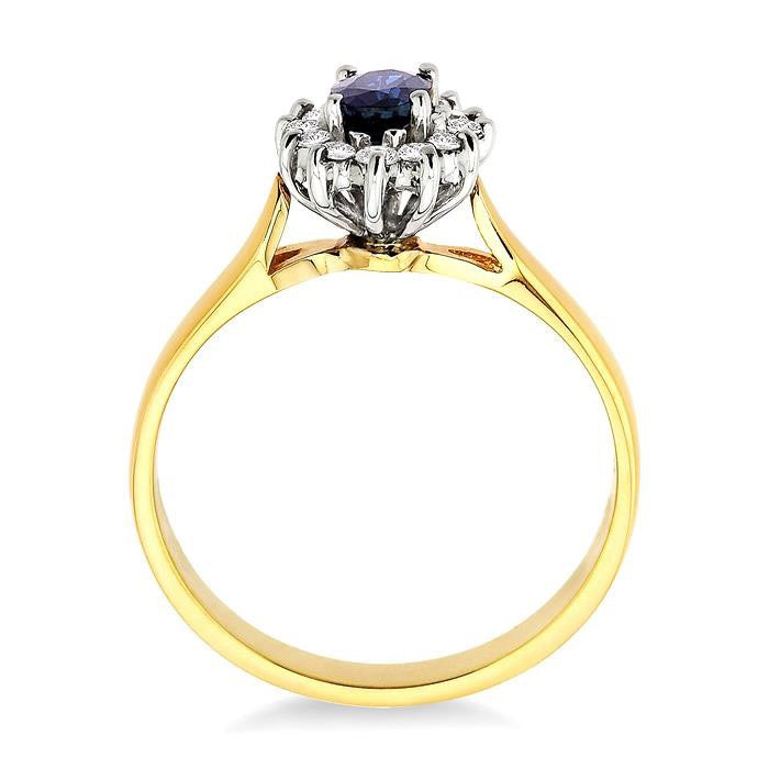 Oval Shape Gemstone & Halo Diamond Ring