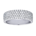 Diamond Five Row Pave Band