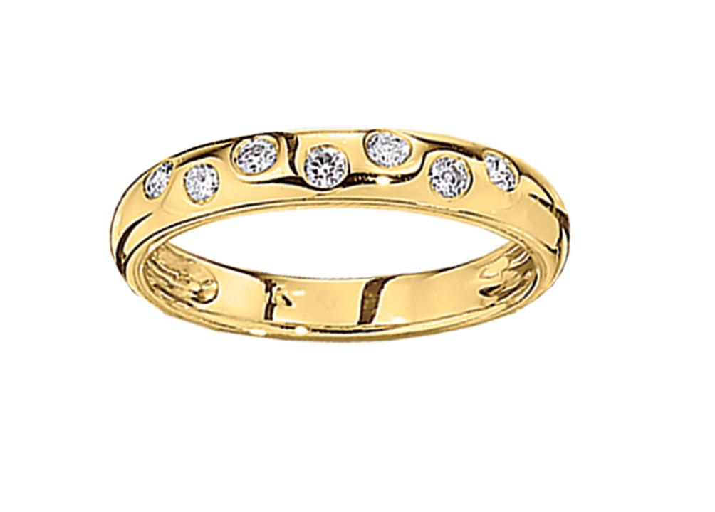 Diamond Burnished Stackable Band