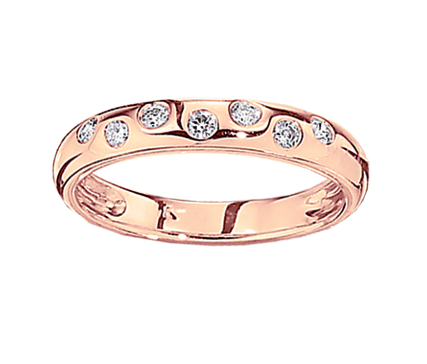 Diamond Burnished Stackable Band
