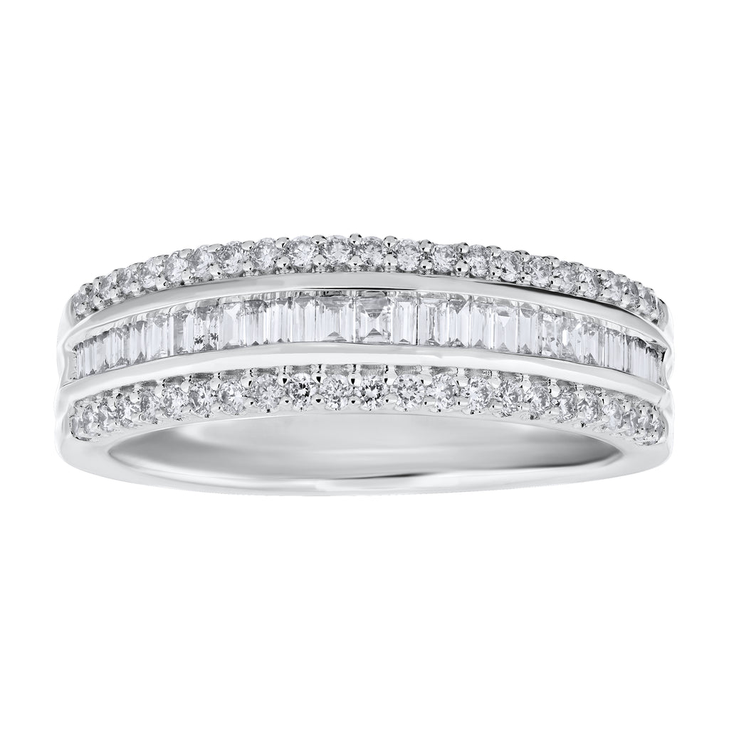 Diamond Baguette and Round Band