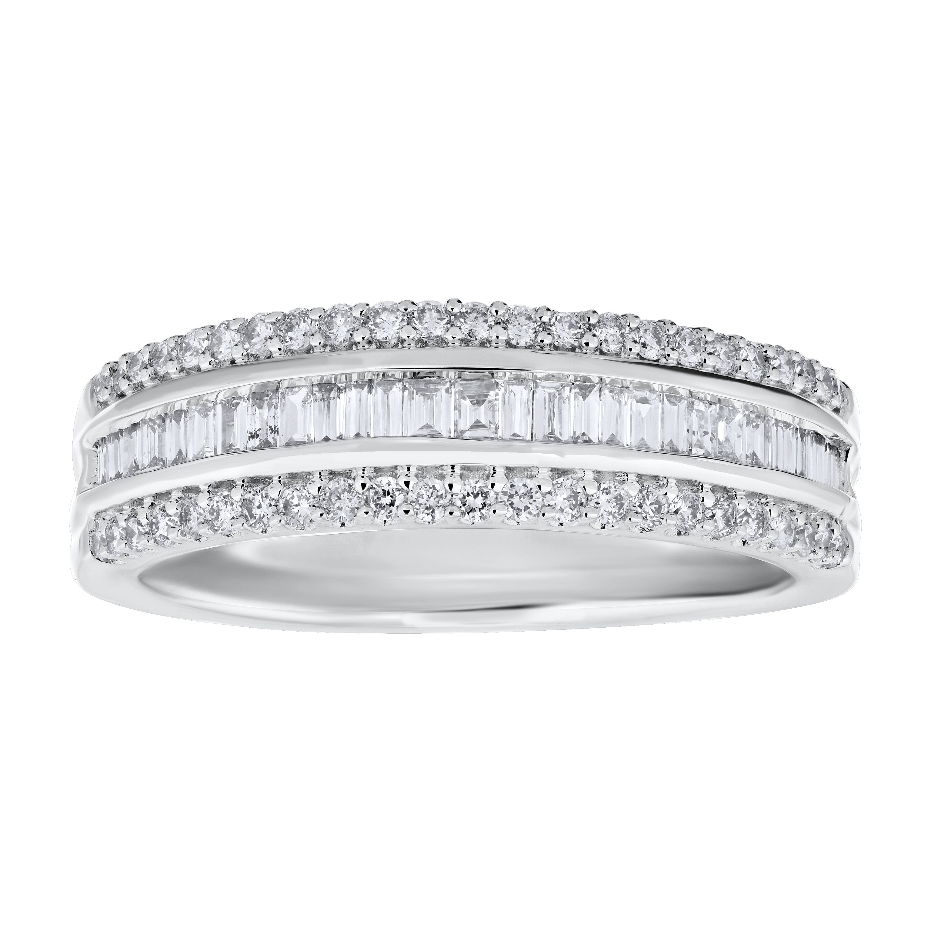 Diamond Baguette and Round Band