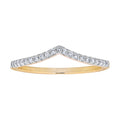 Diamond Chevron Stackable Ring