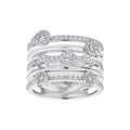 Diamond Pear Shaped Clusters with Multi Open Row Ring