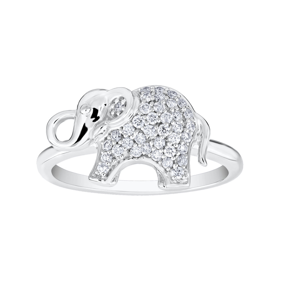 Diamond Elephant Ring