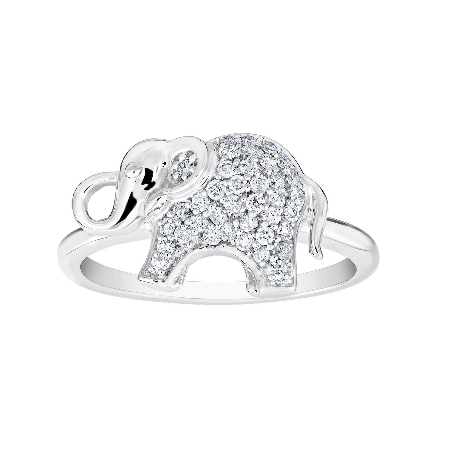 Diamond Elephant Ring