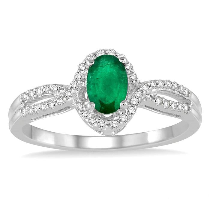 Oval Shape Gemstone & Diamond Ring