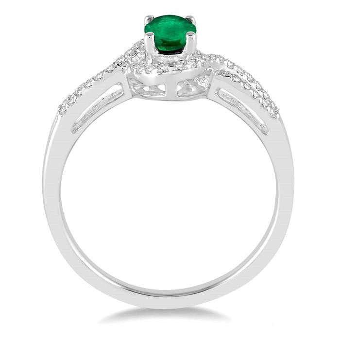 Oval Shape Gemstone & Diamond Ring