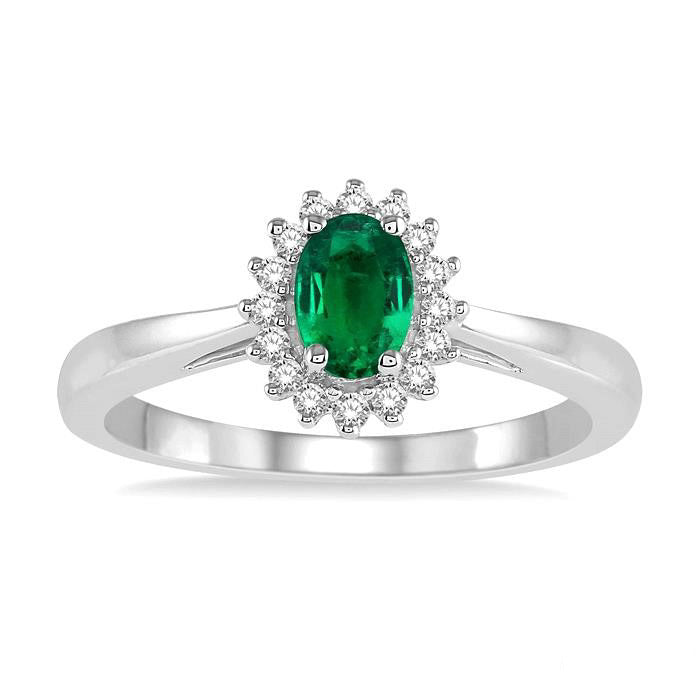 Oval Shape Gemstone & Diamond Ring