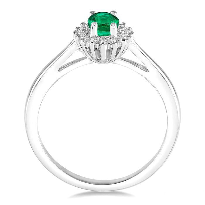 Oval Shape Gemstone & Diamond Ring
