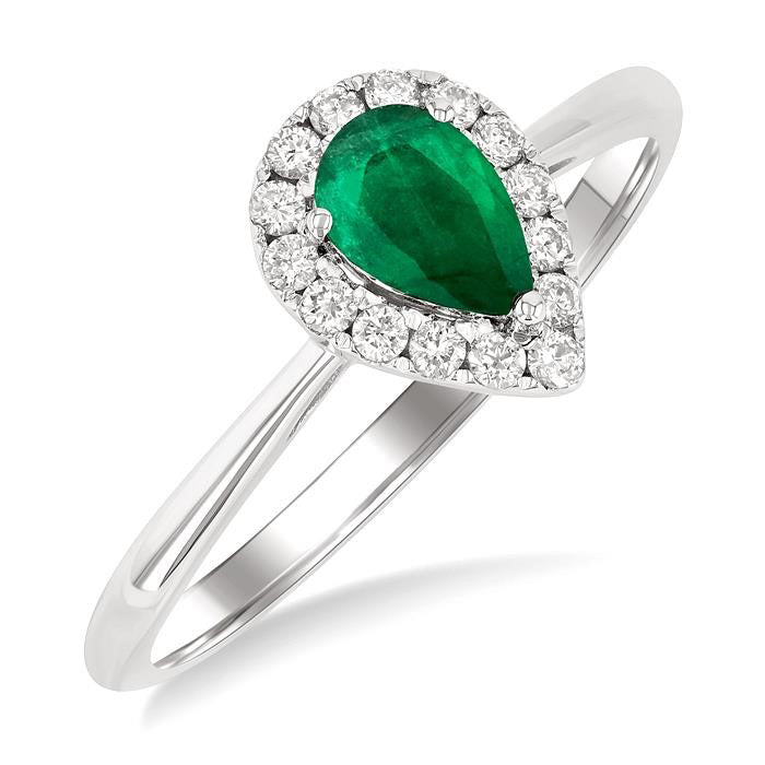 OnIsXe LinAeAr 14K White Gold Diamond Ring