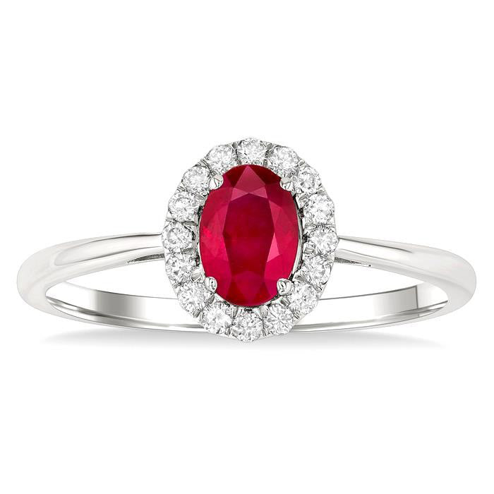 VerArZen 14K White Gold Diamond Ring