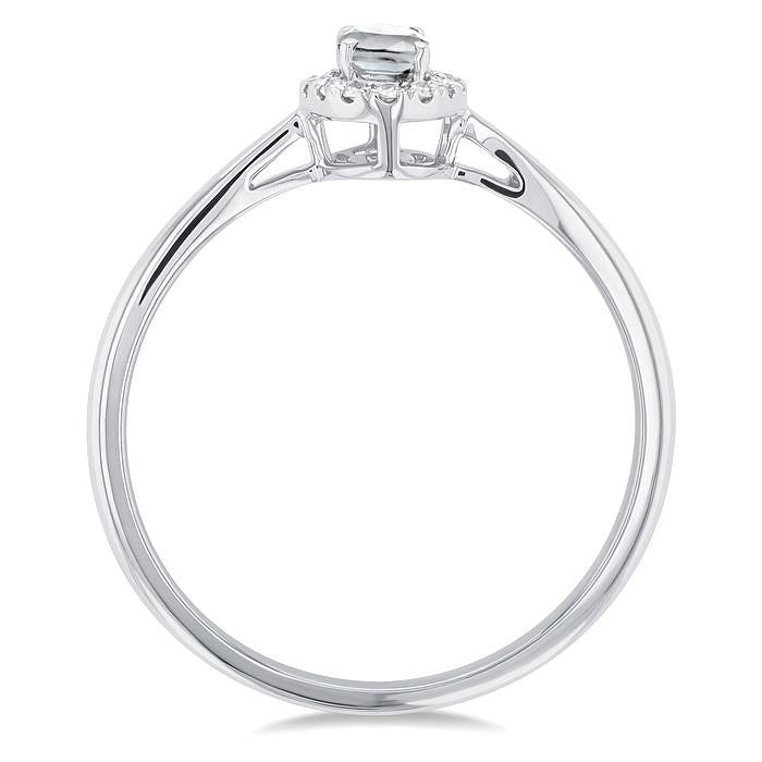 Oval Shape Gemstone & Halo Diamond Ring