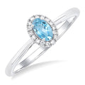 Oval Shape Gemstone & Halo Diamond Ring