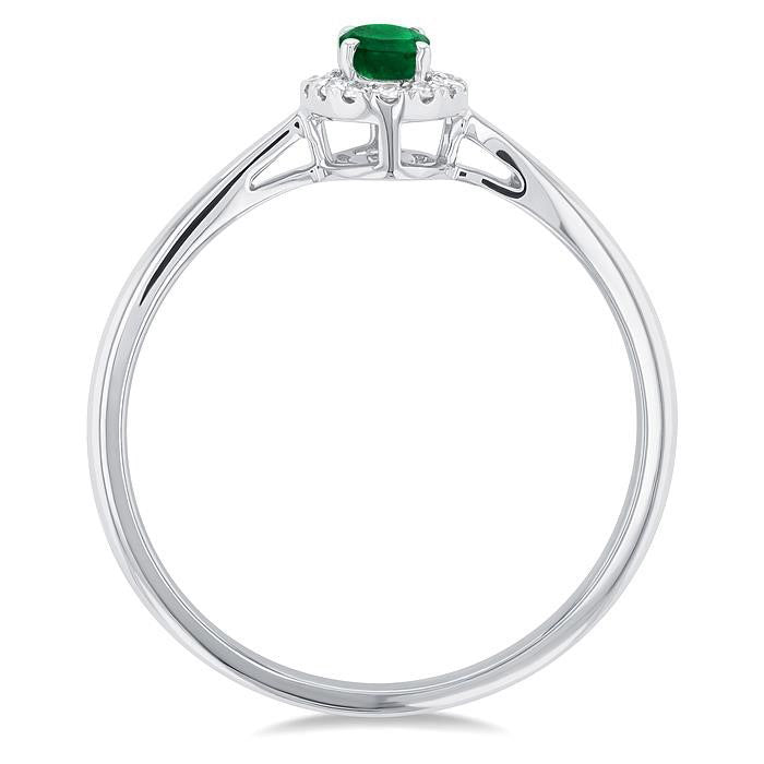 Oval Shape Gemstone & Halo Diamond Ring