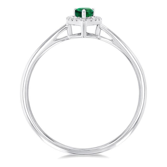 Pear Shape Gemstone & Halo Diamond Ring