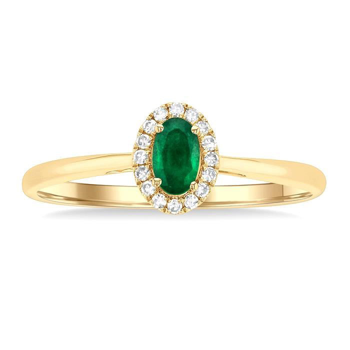 Oval Shape Gemstone & Halo Diamond Ring