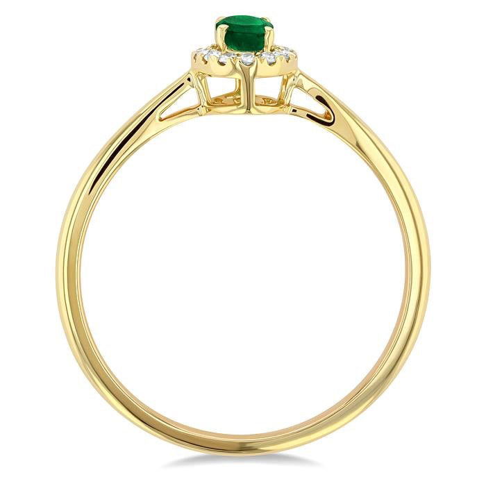 Oval Shape Gemstone & Halo Diamond Ring