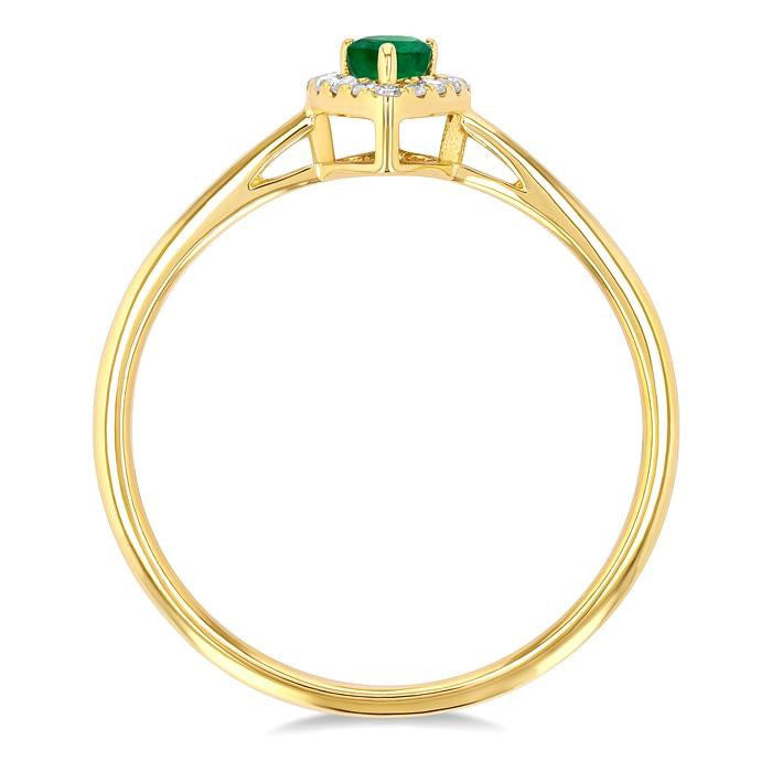 Pear Shape Gemstone & Diamond Ring