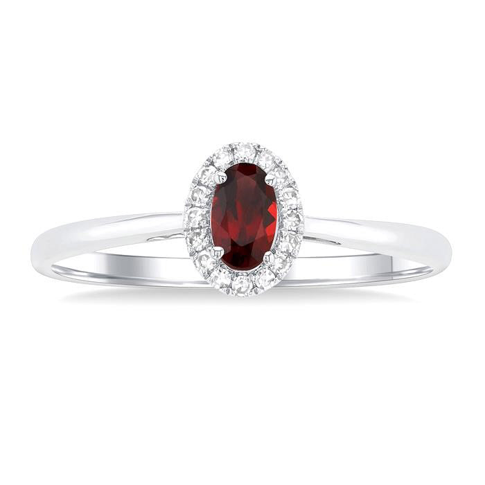 Oval Shape Gemstone & Halo Diamond Ring