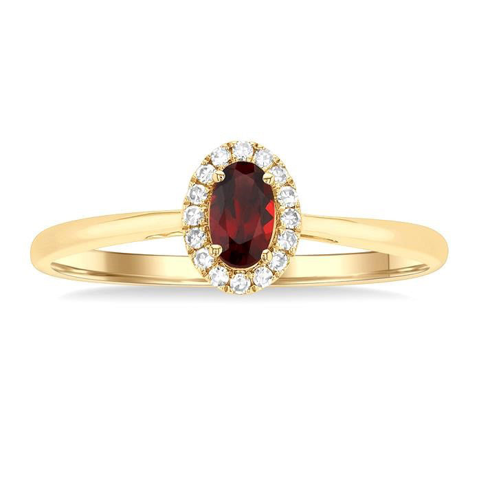 Oval Shape Gemstone & Halo Diamond Ring