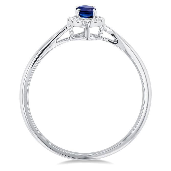 Oval Shape Gemstone & Diamond Ring