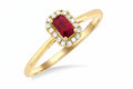 Ruby and Diamonds Gold Ring