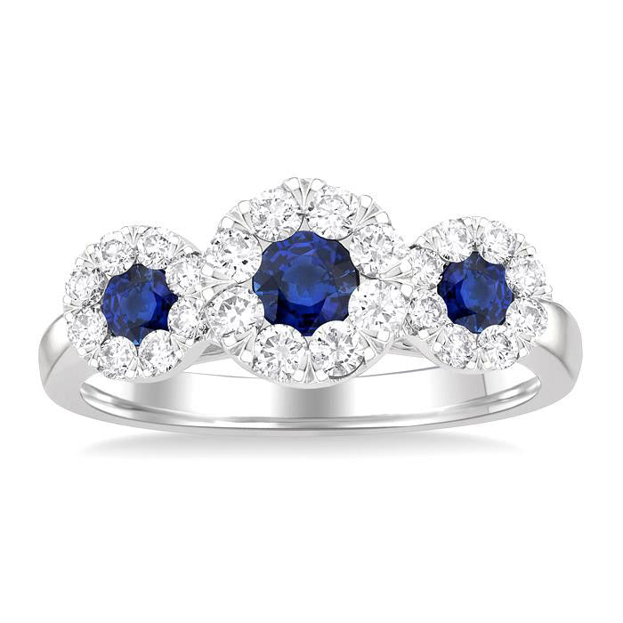 Past Present & Future Shine Bright Gemstone & Diamond Ring