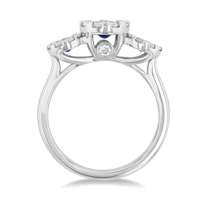 Past Present & Future Shine Bright Gemstone & Diamond Ring