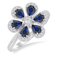 Blossom Pear Shape Gemstone & Diamond Fashion Ring