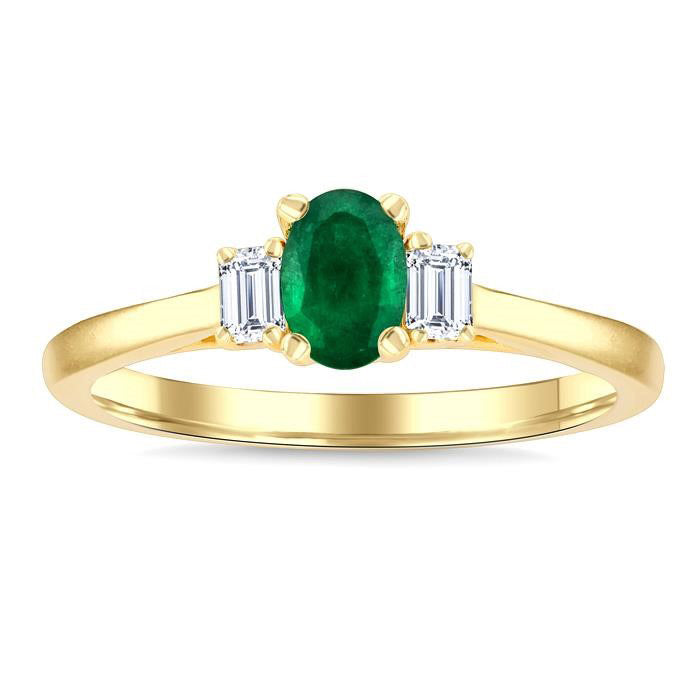 Oval Shape Gemstone & Diamond Ring