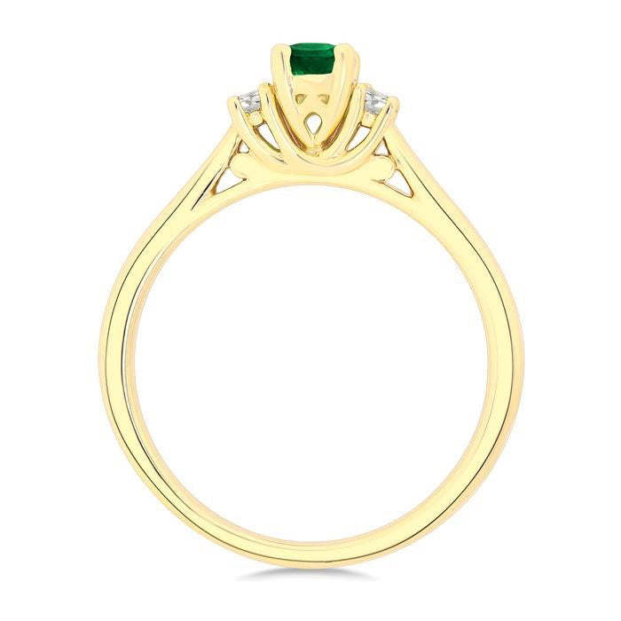Oval Shape Gemstone & Diamond Ring