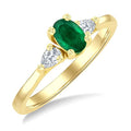 Oval Shape Gemstone & Diamond Ring