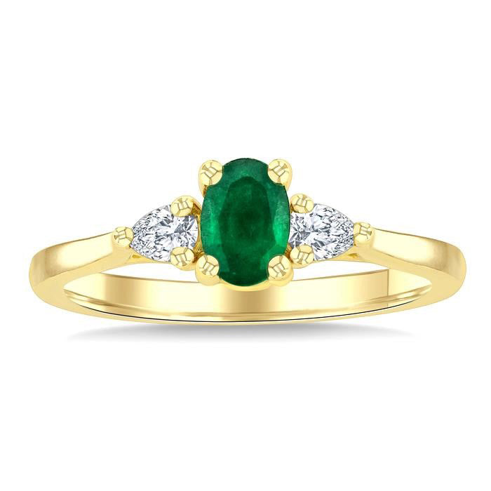 Oval Shape Gemstone & Diamond Ring