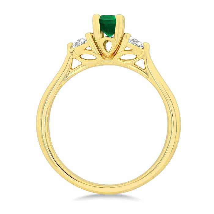 Oval Shape Gemstone & Diamond Ring
