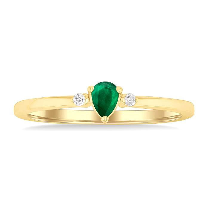 OnSolLo 14K Yellow Gold Diamond Ring