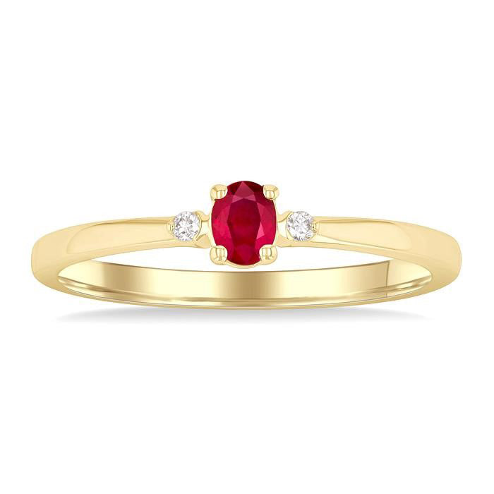 CaElVio IsLysLo 14K Yellow Gold Diamond Ring