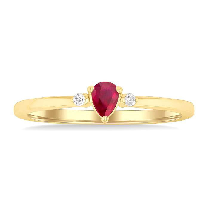 LuxXeTh LoLuxLux 14K Yellow Gold Diamond Ring