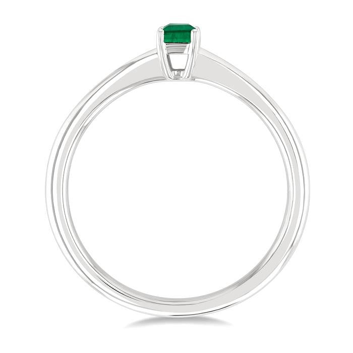 Emerald Shape Gemstone Solitaire Ring