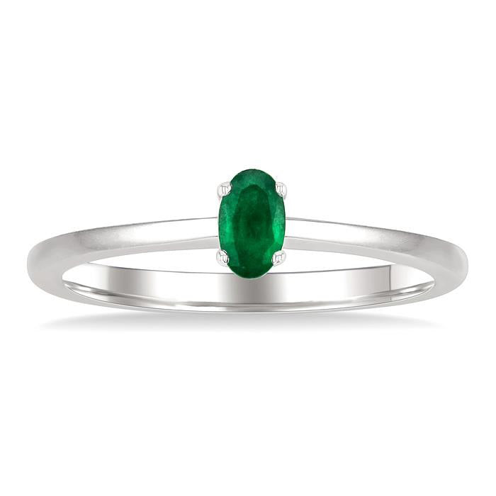 Oval Shape Gemstone Solitaire Ring