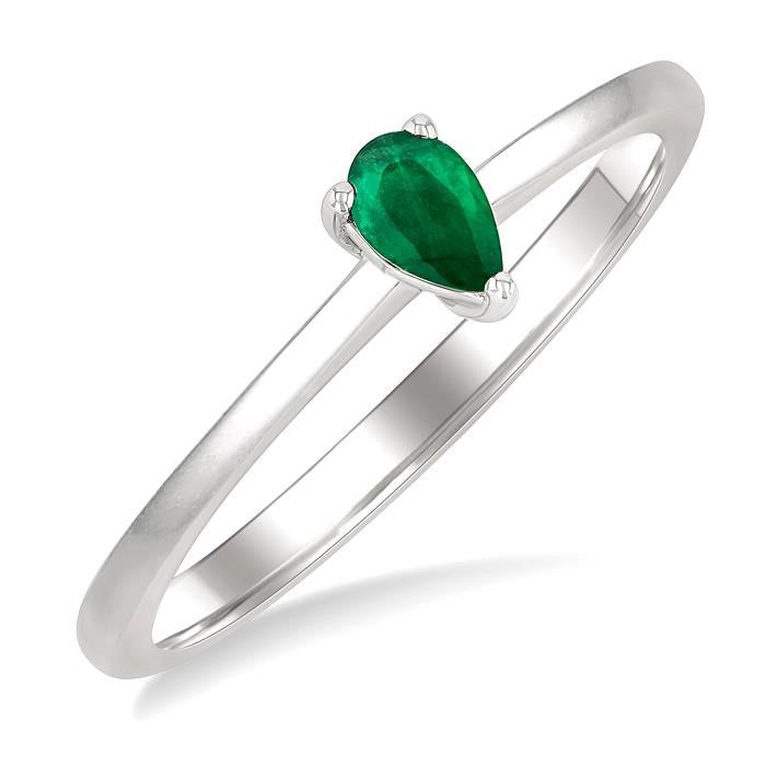 Pear Shape Gemstone Solitaire Ring