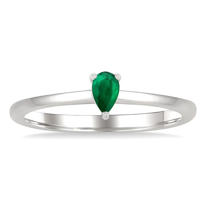 Pear Shape Gemstone Solitaire Ring